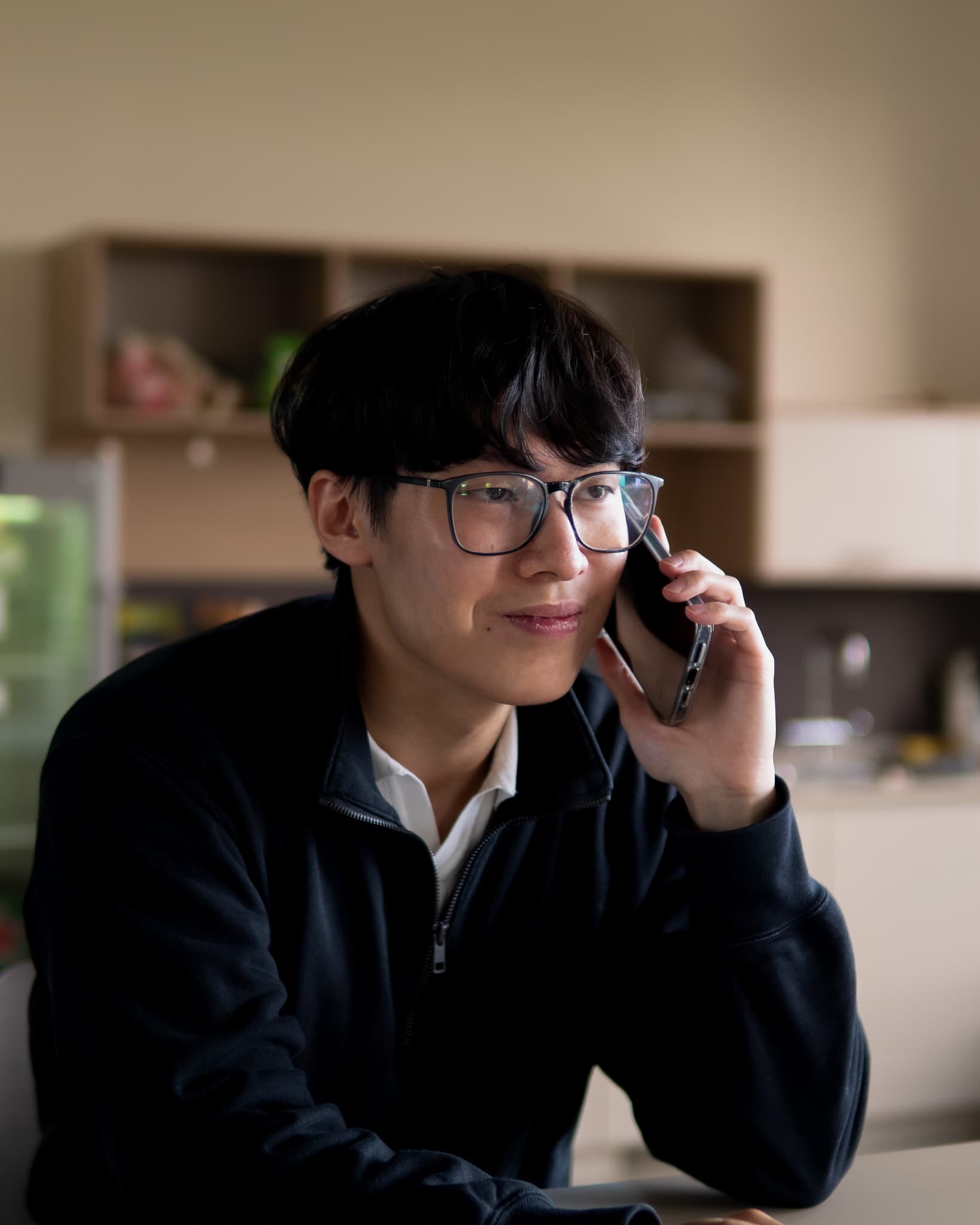 Jackson Ly on a phone call